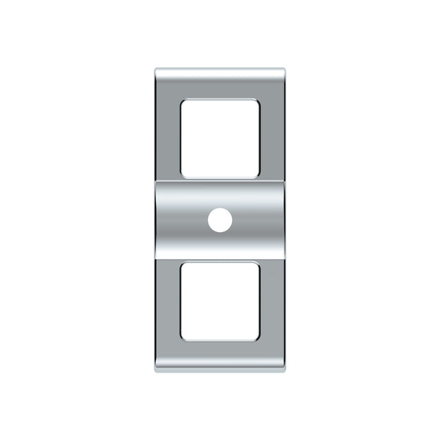 Chrome Plastic Switch Covers - 3 Openings (Card of 2)