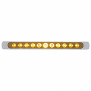 11 LED 17" P/T/C Light Bar With Chrome Bezel - Amber LED/Amber Lens