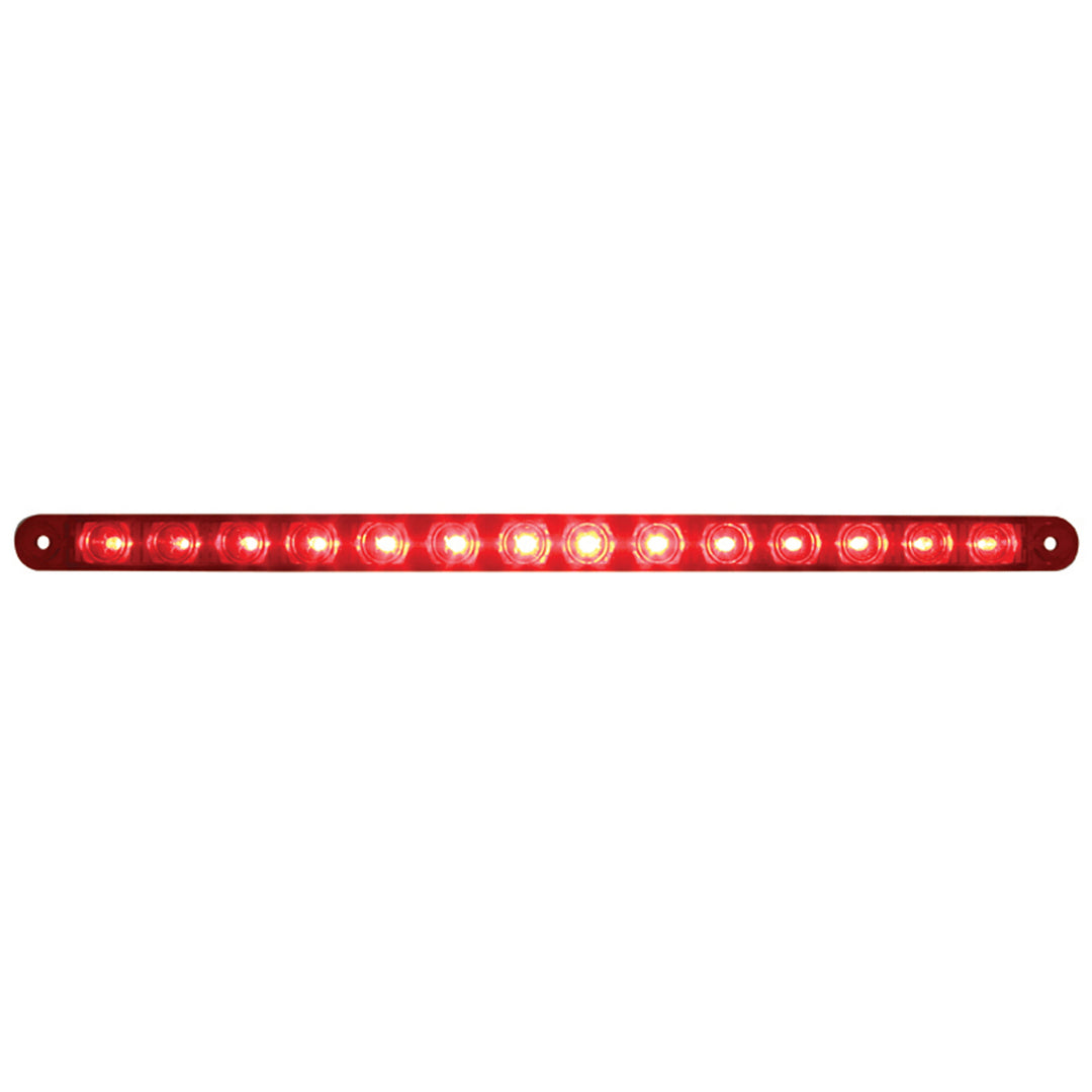 14 LED 12" Light Bar (Stop, Turn &amp; Tail) - Red LED/Red Lens