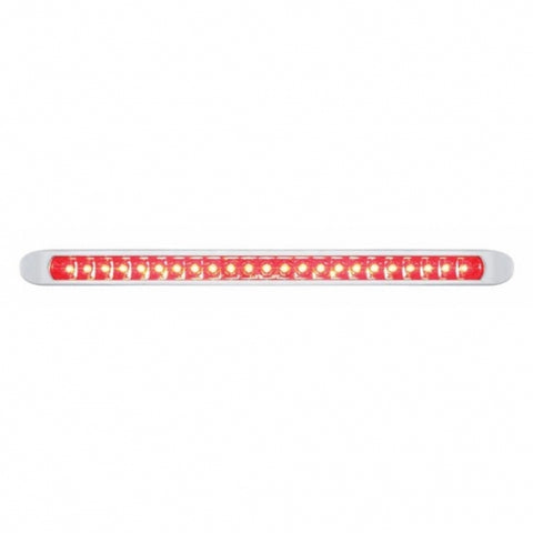 23 LED 17-1/4" Reflector Light Bar With Bezel (Stop, Turn & Tail) - Red LED/Red Lens