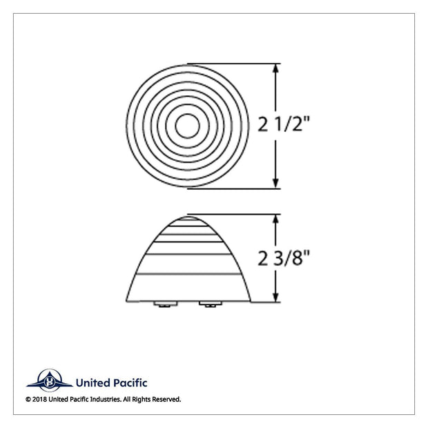 13 LED 2-1/2" Round Beehive Light (Clearance/Marker) - Amber LED/Amber Lens