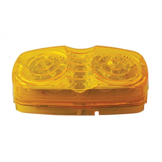 14 LED Reflector Rectangular Light (Clearance/Marker) - Amber LED/Amber Lens