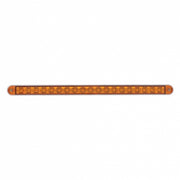 19 LED 12" Reflector Turn Signal Light Bar With Bezel - Amber LED/Amber Lens
