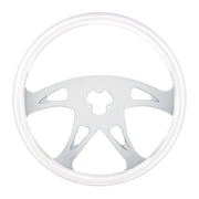 18" Color Boss Steering Wheel - Glacier White
