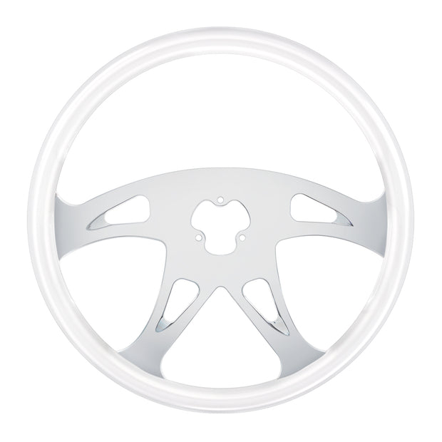 18" Color Boss Steering Wheel - Glacier White