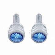 3/4" Short M6 Dash Screw With Crystal For Kenworth - Blue Crystal (2-Pack)