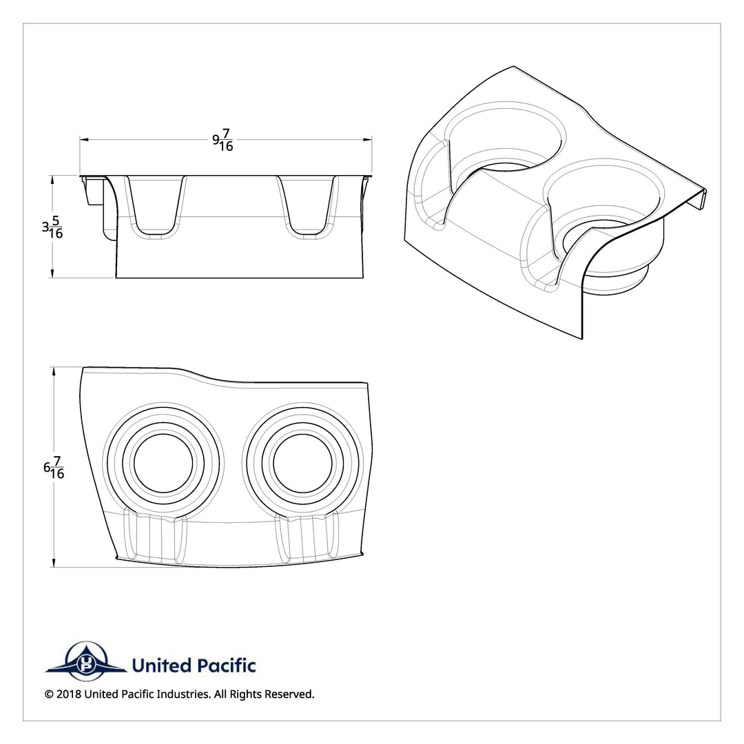 Chrome Plastic Cup Holder For Kenworth W900/T800 (2006+) And T660 (2007-2017)