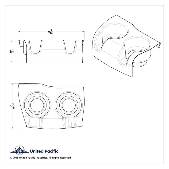 Chrome Plastic Cup Holder For Kenworth W900/T800 (2006+) And T660 (2007-2017)