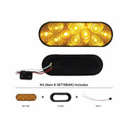 10 LED 6" Oval Turn Signal Light Kit - Amber LED/Amber Lens