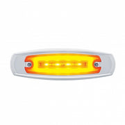 16 LED Rectangular GloLight With Bezel (Clearance/Marker) - Amber LED/Amber Lens