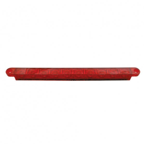 10 LED 9" Light Bar (Stop, Turn &amp; Tail) - Red LED/Red Lens