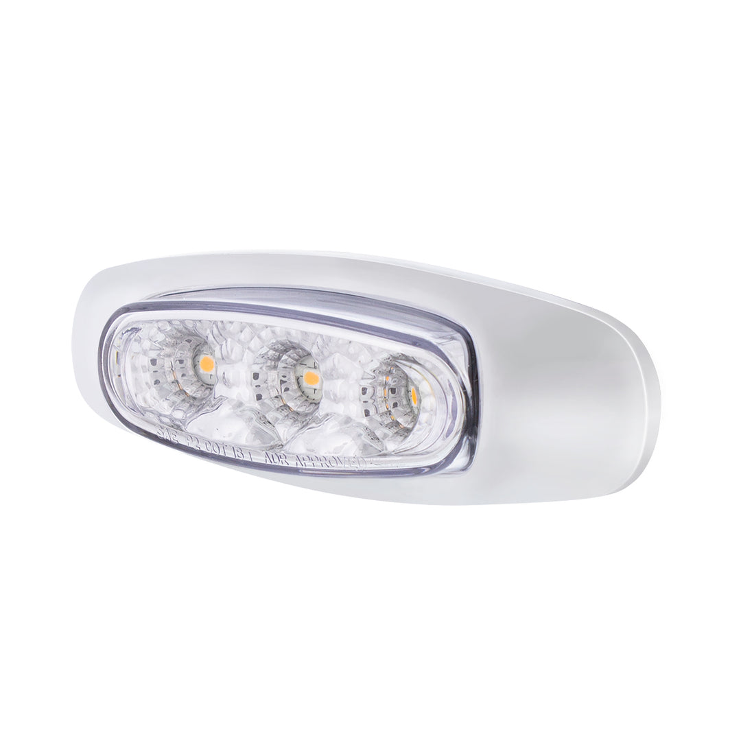 5 LED Reflector Light (Auxiliary/Utility) With Side Ditch Light - Amber LED/Clear Lens (Card)