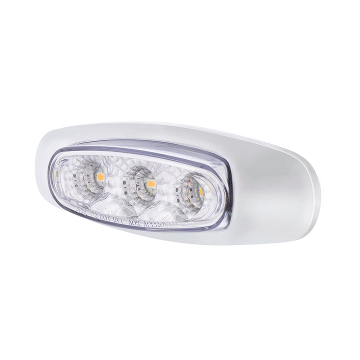 5 LED Reflector Light (Auxiliary/Utility) With Side Ditch Light - Amber LED/Clear Lens (Card)