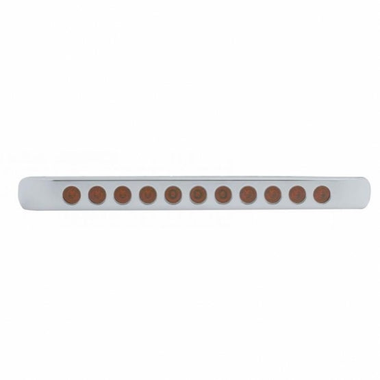 11 LED 17" Light Bar With Bezel (Stop, Turn &amp; Tail) - Red LED/Red Lens