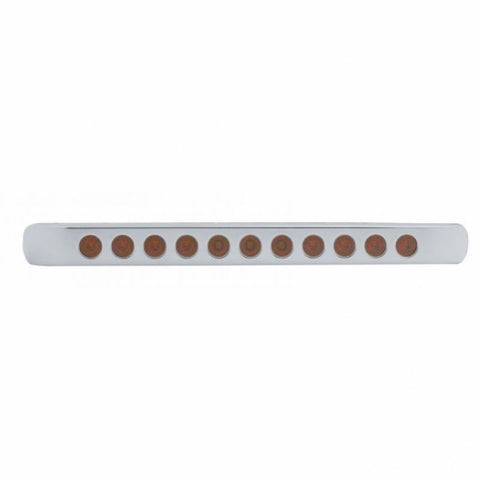 11 LED 17" Light Bar With Bezel (Stop, Turn & Tail) - Red LED/Red Lens