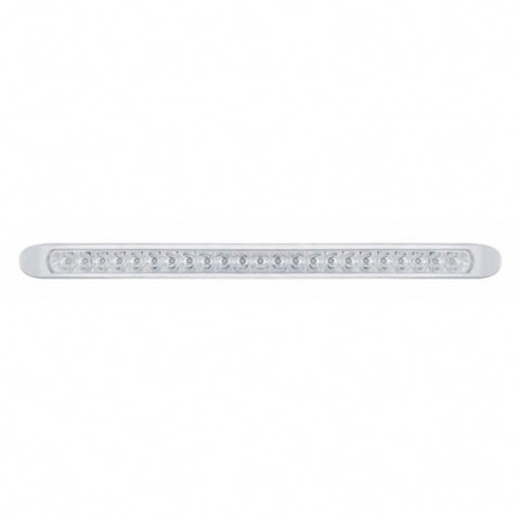 23 LED 17-1/4" Reflector Turn Signal Light Bar With Bezel - Amber LED/Clear Lens