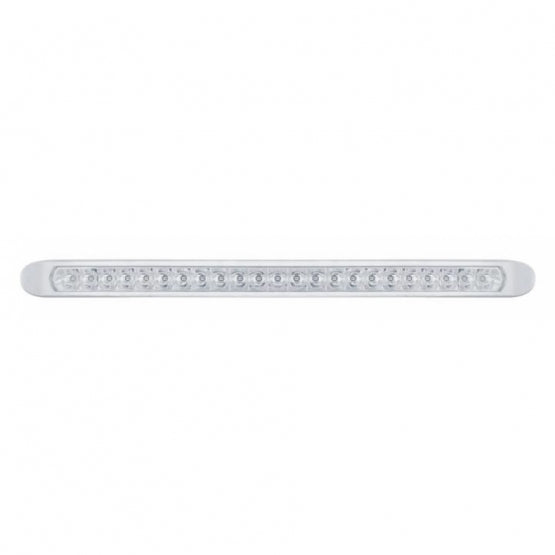 23 LED 17-1/4" Reflector Turn Signal Light Bar With Bezel - Amber LED/Clear Lens