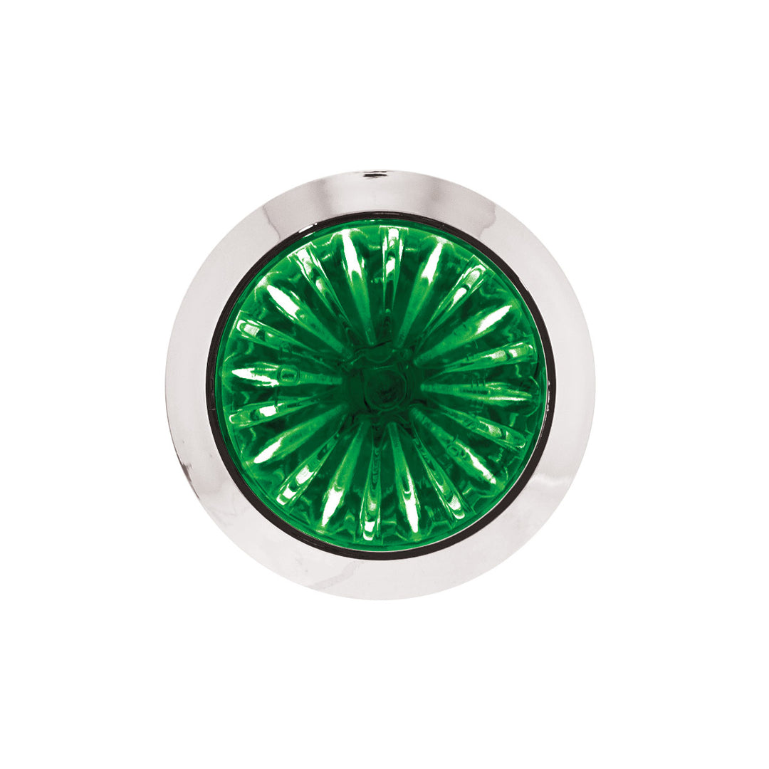 4 LED 3/4" Mini Watermelon Double Fury Light With Clear Lens (Clearance/Marker) - Red &amp; Green LED