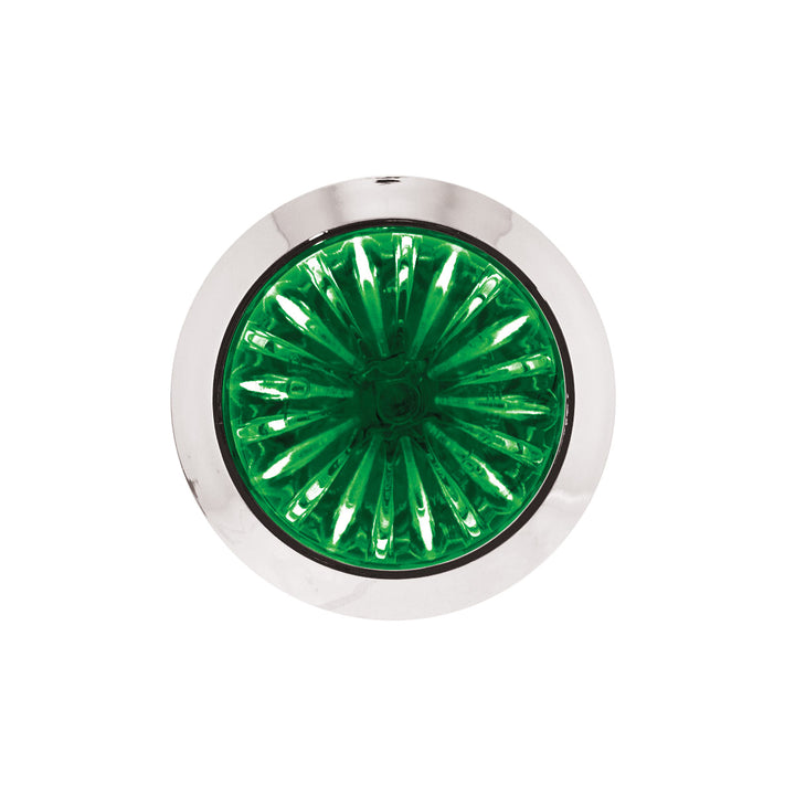 4 LED 3/4" Mini Watermelon Double Fury Light With Clear Lens (Clearance/Marker) - Red &amp; Green LED