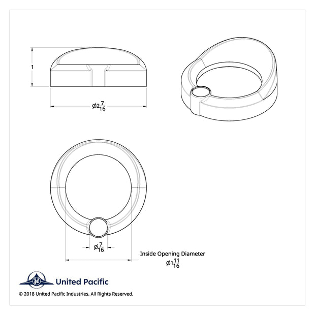 Signature Series Small Gauge Bezel With Visor For Freightliner - Red Crystal
