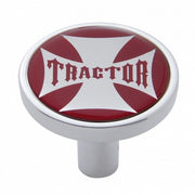 "Tractor" Long Air Valve Knob - Red Maltese Cross Sticker