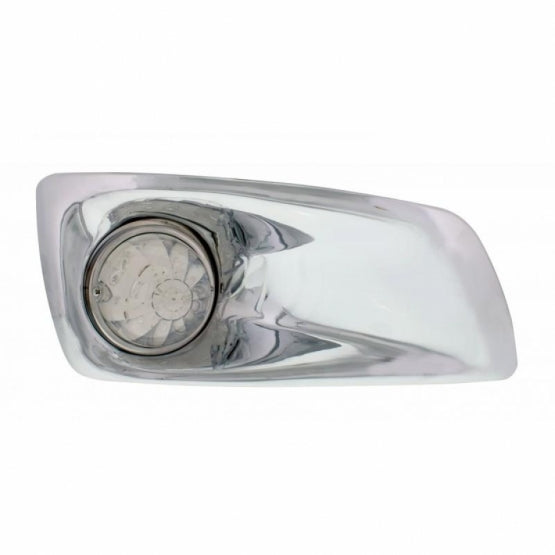 Fog Light Cover With 17 Amber LED Hi/Lo Watermelon Light For 2007-17 KW T660- Passenger -Clear Lens