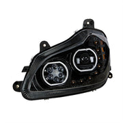 Black 10 LED Headlight For 2013-2021 Kenworth T680 - Driver Side