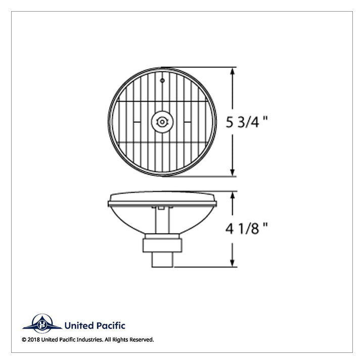 5-3/4" Crystal Headlight, Glass Lens
