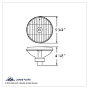 5-3/4" Crystal Headlight, Glass Lens