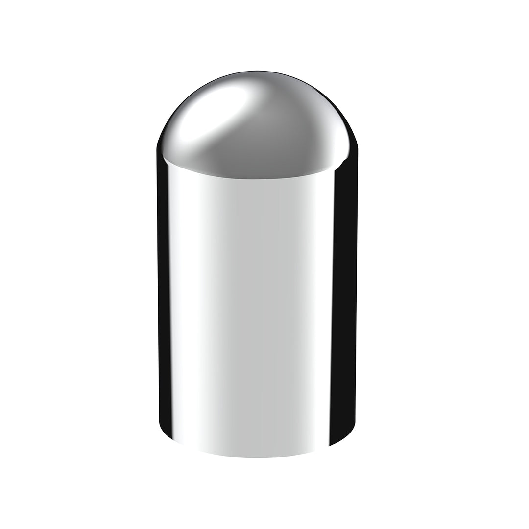 33mm x 3-3/4" Chrome Plastic Dome Nut Covers -Thread-On (10-Pack)
