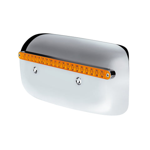 19 LED Rear Headlight Housing Cover For 2008-2023 Peterbilt 389 (Passenger)-Amber LED/Lens
