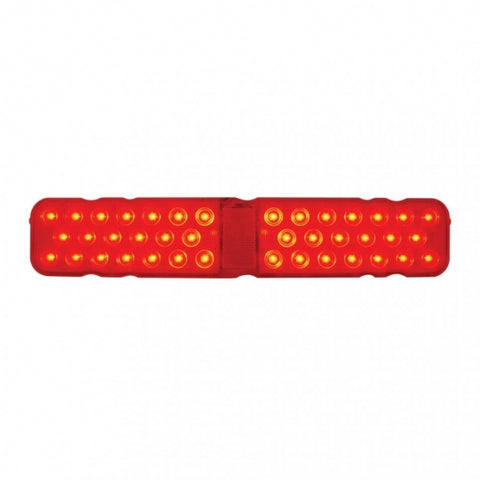 40 LED Rectangular Light (Stop, Turn & Tail) - Red LED/Red Lens