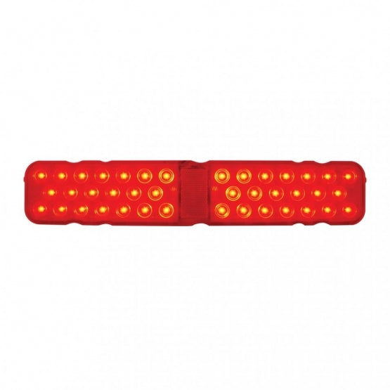 40 LED Rectangular Light (Stop, Turn & Tail) - Red LED/Red Lens