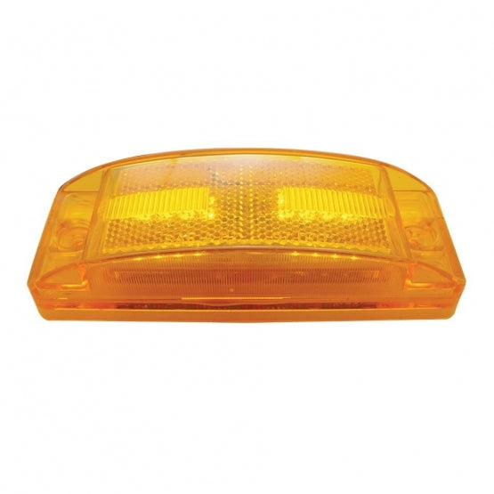 16 LED Rectangular Light (Clearance/Marker) With Reflex Lens - Amber LED/Amber Lens
