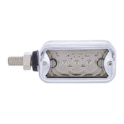 6 LED Single Function Double Face Light W/Visor - Horizontal Mount - Amber & Red LED/Clear Lens