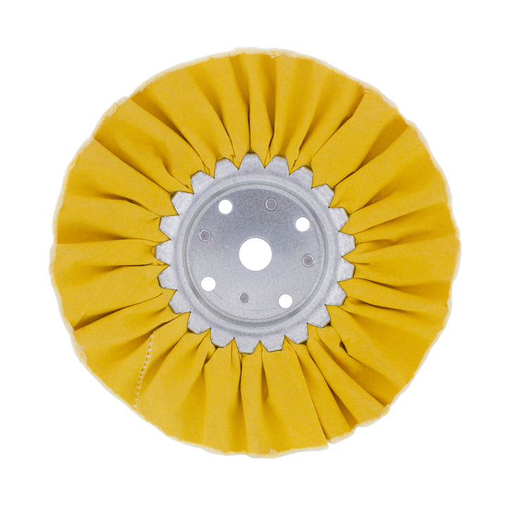 8" Yellow Treated Airway Buff - 5/8" &amp; 1/2" Arbor