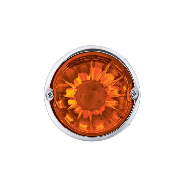 Glass Watermelon Light Kit With LED Light-Amber LED/Dark Amber Lens