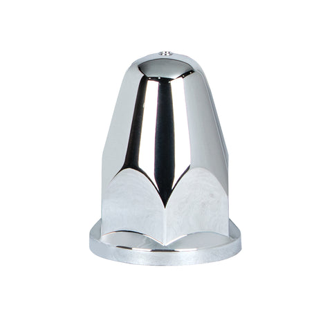 33mm X 2-5/8" Chrome Plastic Bullet Nut Covers With Flange - Push-On (60-Pack)