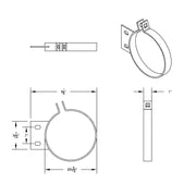 6" 304 Stainless Steel Exhaust Clamp For Peterbilt