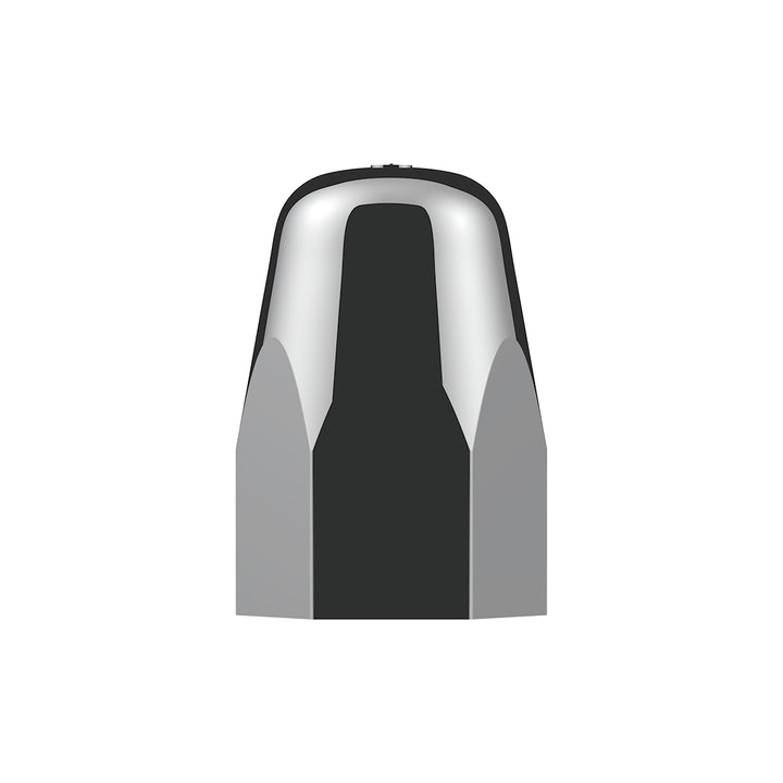 1-1/2" X 2-3/4" Chrome Plastic Tall Nut Covers - Push-On (Color Box of 20)