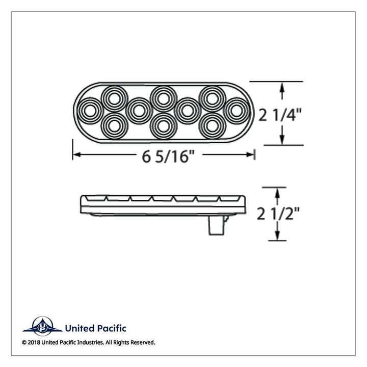 20 LED 6" Oval Back-Up Light - Competition Series