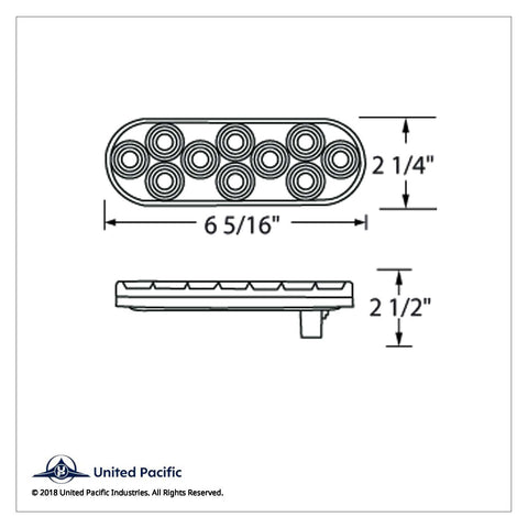 20 LED 6" Oval Back-Up Light - Competition Series