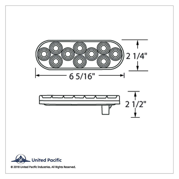 20 LED 6" Oval Back-Up Light - Competition Series