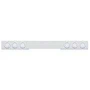 Stainless 1 Piece Rear Light Bar With 6X 36 LED 4" Lights & Bezels - Red LED/Clear Lens