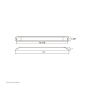 11 LED 17" Light Bar Only (Stop, Turn & Tail) - Red LED/Clear Lens