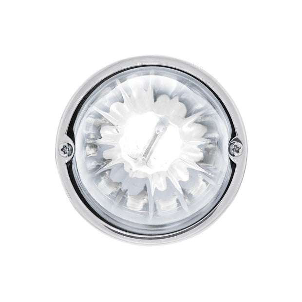 Star-Burst Glass Watermelon Light Flush Mount Kit-White LED/Clear Lens