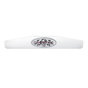 4" X 24" Chrome Bottom Mud Flap Weight With Oval Chrome Skull Emblem