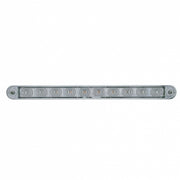 10 LED 9" Turn Signal Light Bar With Bezel - Amber LED/Clear Lens