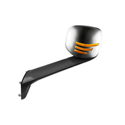 Chrome Hood Mirror Assembly W/ Sequential LED Lights For 2018-2024 Freightliner Cascadia - Driver/Heated