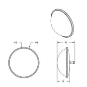 8-1/2" 430 Stainless Steel Full Dome Convex Mirror